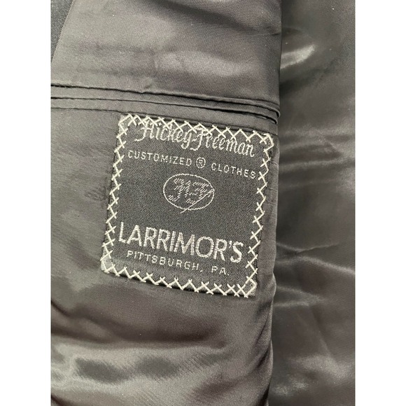 Hickey Freeman Boardroom Blazer Jacket Mens 41 Long Black 100% Wool Sport Coat - Picture 13 of 16